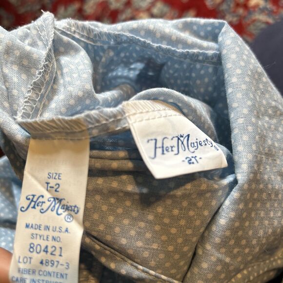 Her Majesty Dress Girls Size 2T Colorful Sleeveless VTG USA Made 80s Boho NWT - Picture 7 of 7